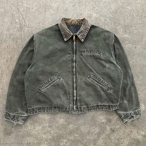 Blouson de travail réversible et imperméable pour homme, en toile de canard, style bomber, décontracté, imprimé, zippé, pour l'extérieur en hiver - Product Image 6