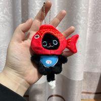 Peluches peluche mignon doux animal en peluche jouets chaton chat peluche jouet porte-clés Kawaii chat chanceux Taiyaki poisson Cosplay peluche
