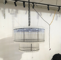 Lustre rond suspendu nordique américain créatif salle à manger lampe suspendue en verre lustre moderne de luxe plafonnier