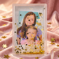 Marco de Fotos Acrílico Instax Mini de 2*3 Pulgadas Personalizado al por Mayor de Fábrica con Líquido de Agua con Purpurina Flotante