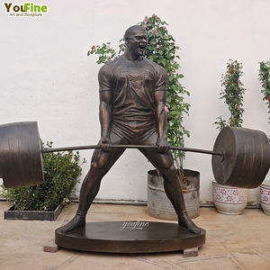 Statue de musculation YOUFINE, thème de la musculation, décoration de centre de remise en forme, parc, art, bronze de qualité supérieure, statue de <span class=keywords><strong>strongman</strong></span>, sculpture de musculation, statue - Product Image 3