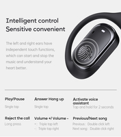 Auriculares Inalámbricos Personalizados Y70 con Gancho de Silicona Abierto, con Certificación CE, FCC y RoHS, Audio Espacial, Auriculares Bluetooth Deportivos con Gancho para la Oreja