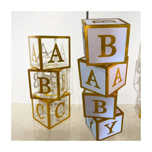Letras de Bloques Acrílicas Grandes para Decoración de Fiestas de Baby Shower y Cumpleaños - Product Image 1