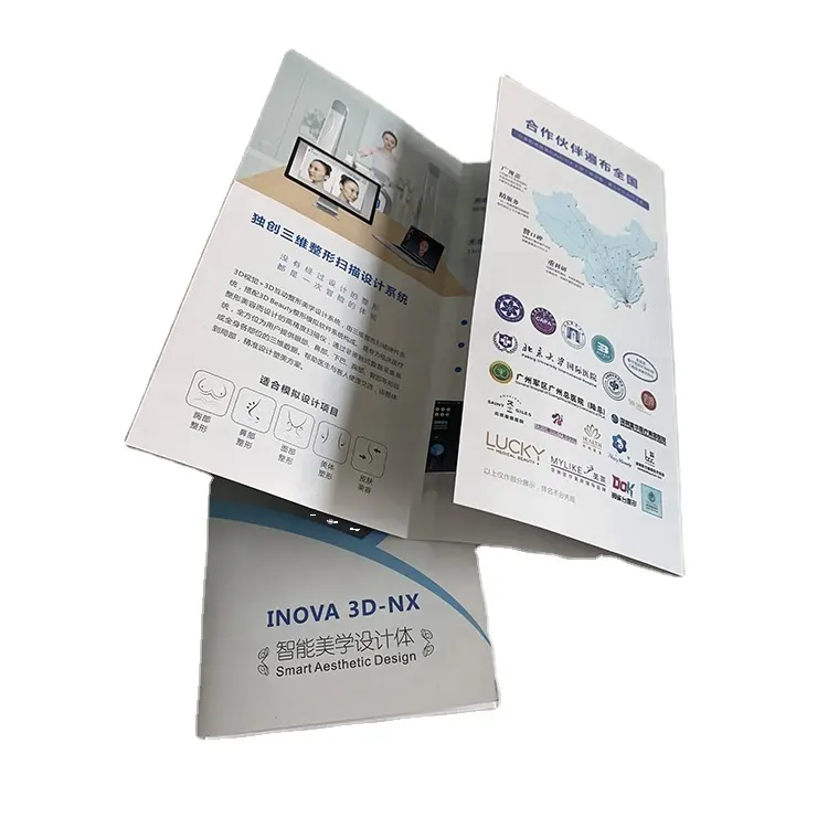 Custom paper business supermarket promotional pamphlet mini paper menu booklet flyer leaflet printing