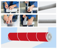 Ruban adhésif en tissu enduit de caoutchouc silicone gris tesa 4863 50 mm x 25 m avec des propriétés de adhérence exceptionnelles, applications d'enroulement de rouleaux