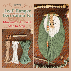 Hand DIY Woven Leaf Tapestry <strong>Macrame</strong> <strong>Kit</strong> with Tutorial <strong>for</strong> <strong>Beginners</strong> Wholesale Crafts Woven <strong>Kit</strong> <strong>for</strong> Home Decoration Wall Hanging - Product Image 2