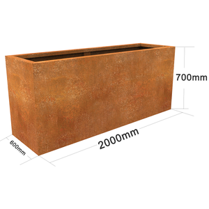 Macetas de Acero Corten, Macetas Rectangulares Grandes para Plantas de Exterior, 48*24*24 Pulgadas, para Patio, Jardinera Elevada de Metal Moderna - Product Image 5