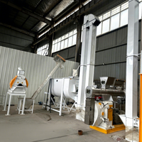 Usine de fabrication d'aliments pour animaux 3TPH, ligne de production de granulés d'aliments pour bétail, machine de fabrication d'aliments pour volailles, équipement clé en main