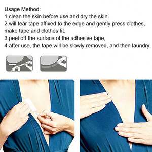 Papel y Película Adhesiva Transparente Antideslumbrante de Doble Cara Invisible para Cuellos de Camisas con Velcro - Product Image 5