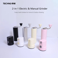 Moulin à café portable rechargeable H40, électrique + manivelle, double mode, meule de 40 mm, 36 vitesses, pour le camping, la maison, le barista, outil à café