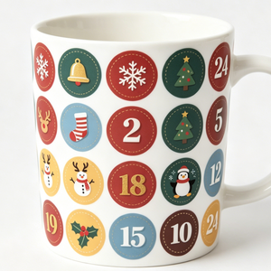 Customized Christmas Series Sticky Waterproof Circular Digital Stickers for Personalization - Product Image 3