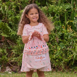 Cestas de Pascua con Volantes Coloridos al por Mayor, Cesta de Conejito Bordado para la Búsqueda de Huevos de Pascua, Decoración de Pascua con Zanahoria y Conejo - Product Image 3