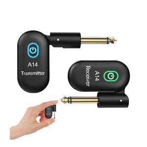 A14 Có Thể Sạc Lại Xoay Cắm Âm Thanh Guitar Điện Bass Violin Không Dây <span class=keywords><strong>Transmitter</strong></span> Receiver Nói Chung Âm Nhạc Pickup Tuner Kim Loại - Product Image 1