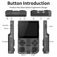 Console de jeu portable Powkiddy V20, 64 Go, 18000 jeux, rétro 3D, écran IPS HD de 3,5 pouces, batterie de 5000 mAh, système Linux, Wi-Fi, cadeau pour enfants
