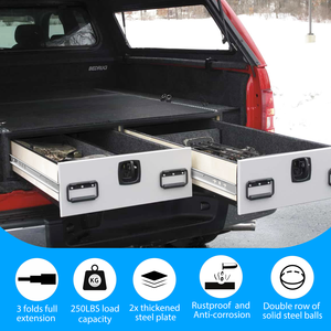 מסילות מגירה תעשייתיות כבדות של YENUO, הארכה מלאה 12-60 אינץ', התקנה צידית, מסילות פלדה מגולגלת קרה עם מסבי כדור, עומס 250 ליברות - Product Image 6