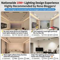 Rel Lampu Linear Aluminium Ultra Tipis 0.5cm 5mm Sistem LED Modern untuk Kamar Tidur, Pemasangan Permukaan, 2-Kawat Magnetik, Rel Dalam Ruangan