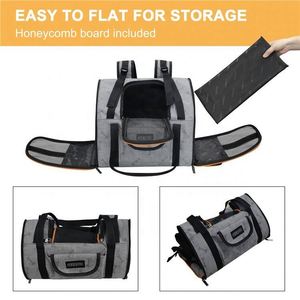 Sac de transport pour animaux de compagnie, approuvé par les compagnies aériennes, design ventilé, entrée double face, échantillon gratuit - Product Image 6