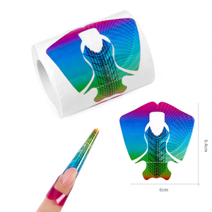 Estensioni <span class=keywords><strong>Forme</strong></span> di Arte del chiodo Manicure Morbido Private Label di Base Solido 100pcs Nail Forms - Product Image 4