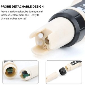 Máy đo chất lượng nước 5 trong 1: độ mặn, độ <span class=keywords><strong>pH</strong></span>, TDS, EC, nhiệt độ, dùng cho bể cá, thủy canh. - Product Image 3