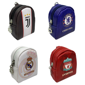 Sac de rangement portable unisexe en PU avec fermeture éclair, imprimé équipes de football Barca et Argentine, pour pièces de monnaie, vente en gros - Product Image 3