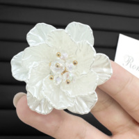 Applique florale 3D en résine, accessoires floraux faits à la main pour la décoration de robes de mariée, fournitures de bricolage