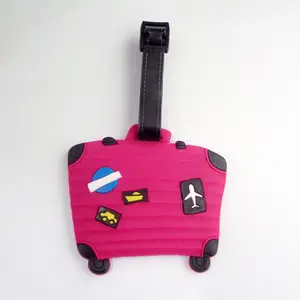 Souvenir personalizzato Design personalizzato Logo etichette per bagagli da viaggio in Silicone in gomma morbida Pvc