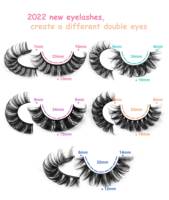 Nouvelle Tendance Cils en Vison Bouclés D, Bandes de Cils Volume Russe Courbure D C, Vente en Gros Faux Cils 3D en Vison, Fournisseur