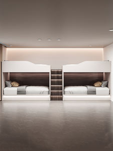 Современная двухъярусная кровать-капсула для общежития, высокая и низкая, из экологически чистого дерева, для спальни, гостиной и использования в отелях - Product Image 6