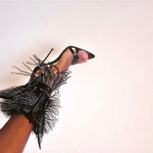 Drop Shipping Plus scarpe da donna 44 taglia Open Toe <span class=keywords><strong>tacchi</strong></span> alti <span class=keywords><strong>tacchi</strong></span> a spillo scarpe <span class=keywords><strong>con</strong></span> <span class=keywords><strong>piume</strong></span> - Product Image 4