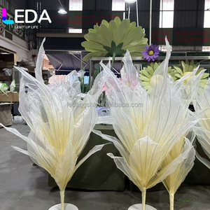 LEDA Promotion Fête et Événements Fournitures et Décorations Fleur Artificielle Géante en Soie Organza Jaune 150 cm Accessoire Photo pour Mariage - Product Image 4