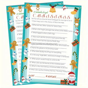 การ์ดเกมกิจกรรมวันขอบคุณพระเจ้าเทศกาลภาพยนตร์วันหยุดและเพลงสำหรับกลุ่มสำนักงานผู้ใหญ่ - Product Image 4