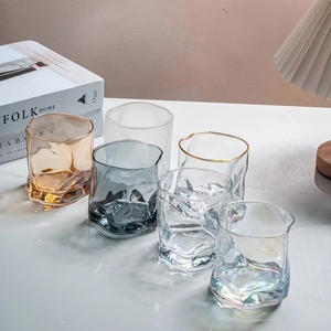 Verres à whisky élégants avec bord doré, fond épais, verres à whisky à l'ancienne, parfaits pour le <span class=keywords><strong>scotch</strong></span>, le <span class=keywords><strong>bourbon</strong></span> et les cocktails - Product Image 3