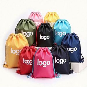 Hot Sale Cheap Waterproof Drawstring Backpacks <b>Bag</b> 210d Polyester Sports Draw <b>String</b> <b>Bags</b> Custom Logo Drawstring <b>Bag</b> - Product Image 1