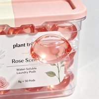Perles de lessive solubles à l'eau de rose, parfum floral longue durée, haute efficacité, capsules de lessive pour éliminer les taches
