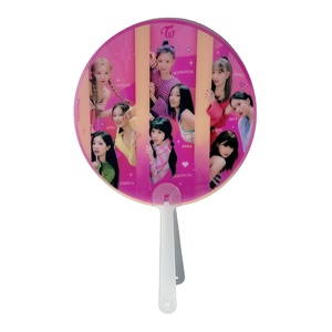 Abanico de Mano de Plástico Transparente Impermeable de PVC con Diseño Personalizado de Ídolos de KPOP para Fans - Product Image 2