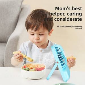 Ventilateur de bureau portable rechargeable par USB avec logo personnalisé, <span class=keywords><strong>mini</strong></span> ventilateur électrique de table pour la maison, le bureau, la voiture - Product Image 4