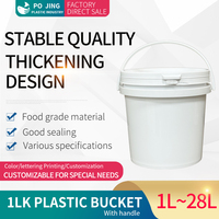 Grosir Pabrik Ember Cat Plastik 1L 2L 3L 4L 5L 9L 10L 18L 20L 25L Dengan Pegangan dan Tutup