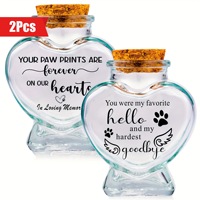 Bouteille commémorative PAIPET avec couvercle en liège pour poils d'animaux, rangement de fourrure pour chien ou chat, cadeau de commémoration de perte, OEM