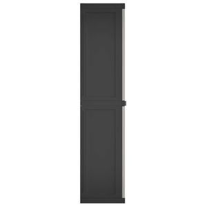 Outdoor <b>Storage</b> Cabinet 25.6x14.6x65 In Gray And Black PP Durable Weather Resistant For <b>Tools</b> And <b>Garden</b> Equipment - Product Image 5