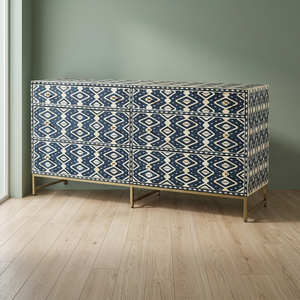 Meuble de salon en os incrusté – Meuble pliable moderne à 4 tiroirs pour la maison, l'hôtel, l'école, l'appartement, le centre commercial – Taille personnalisable - Product Image 1