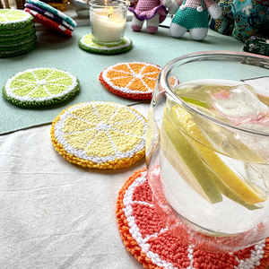Posavasos hechos a mano Adorable Tufted Mug Alfombra Suave Punch Needle Drink Mat <span class=keywords><strong>Idea</strong></span> de regalo divertida Categoría de producto Esteras y almohadillas - Product Image 3