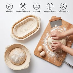 Panier de levage en silicone réutilisable, banneton rond ou ovale pour la cuisson du pain au levain - Product Image 3