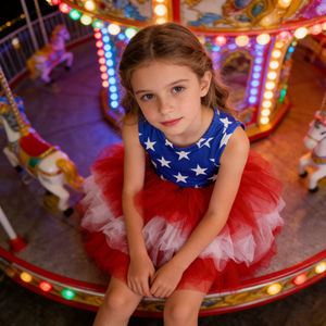 Vestido <span class=keywords><strong>de</strong></span> Verano con Estampado del 4 <span class=keywords><strong>de</strong></span> Julio para Niñas Pequeñas <span class=keywords><strong>de</strong></span> 4 a 12 Años, Vestido <span class=keywords><strong>de</strong></span> Fiesta con Estampados Personalizados - Product Image 3