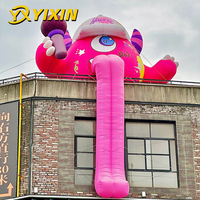 Modèle gonflable personnalisé de monstre de dessin animé pour extérieur, personnage IP créatif pour rue commerçante, résistant au vent et à l'eau, avec ventilateur intégré