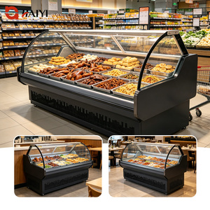 Vitrine Réfrigérée Ouverte pour Viande de Supermarché, Comptoir Réfrigéré pour Boucherie, Réfrigérateur de Présentation pour Viande Fraîche - Product Image 3