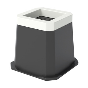 Rehausseurs de pieds de table Qinfeng en plastique noir, base de rehaussement de meubles moderne et simple pour canapé et table basse - Product Image 1