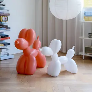 INS Modern Simple Multi-color Balloon Dog Ornaments Resin Home Decoration Office Tabletop Decoration