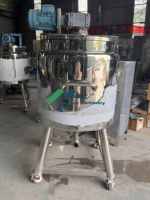 Cuve de mélange émulsifiante cosmétique à chauffage électrique, équipement de mélange de liquides chimiques et crèmes, cuve agitateur SUS316L avec homogénéisateur