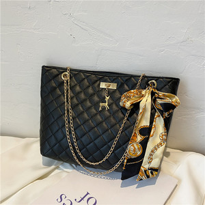 Túi công suất lớn, mới hợp thời trang và đơn giản chuỗi vai duy nhất của phụ nữ túi, kim cương lưới thêu chủ đề Crossbody Tote Túi - Product Image 1