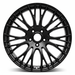 Ruedas de aluminio forjadas a medida en negro mate con diseño de radios múltiples para Audi, BMW, Mercedes, Lexus - Product Image 1